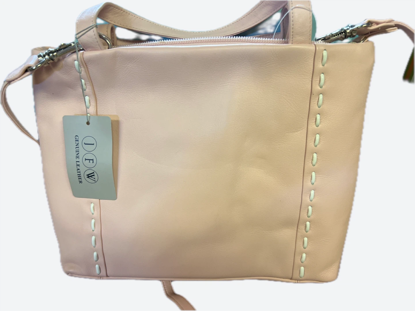 New JFW Genuine Leather Pink Handbag