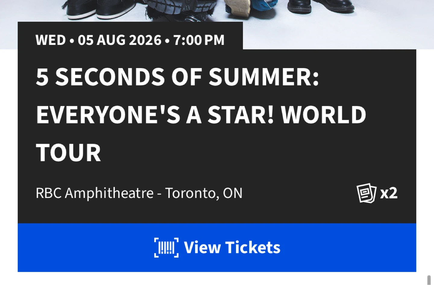 5 Seconds of Summer: Everyone's a Star! World Tour Tickets