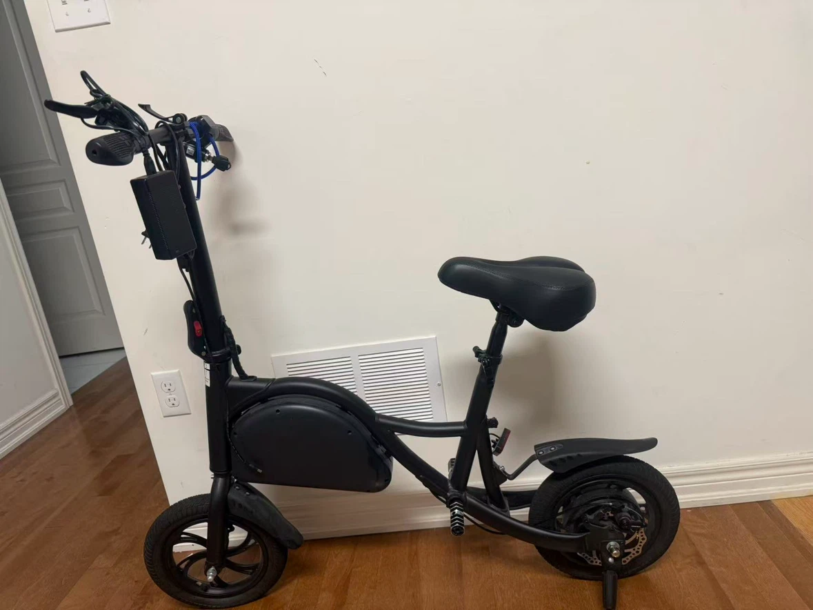 Black Electric Scooter with Seat - photo 2