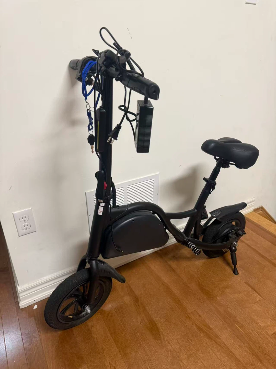 Black Electric Scooter with Seat - photo 3