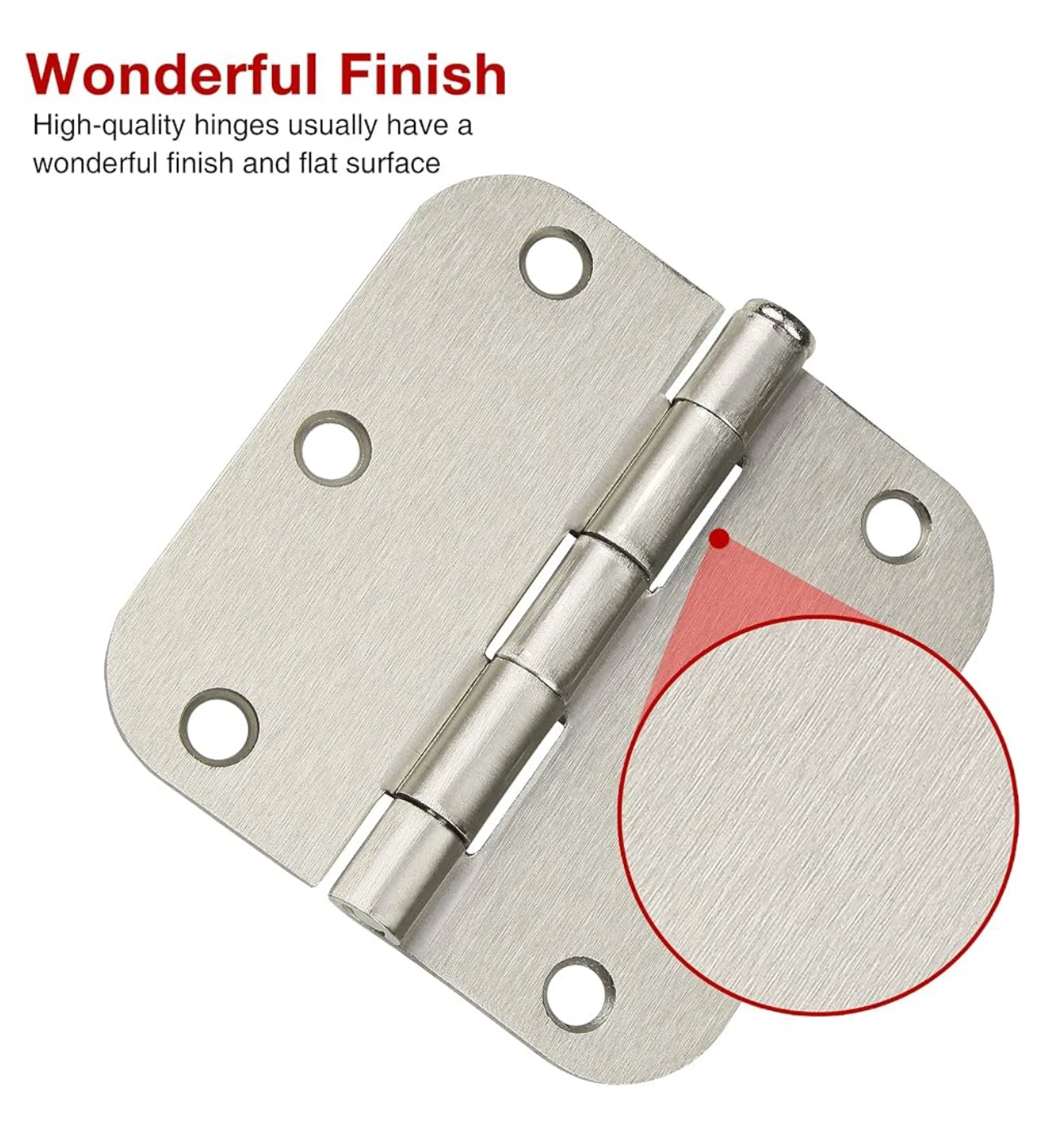 30 pack Rounded Satin Door Hinges Brushed - photo 3