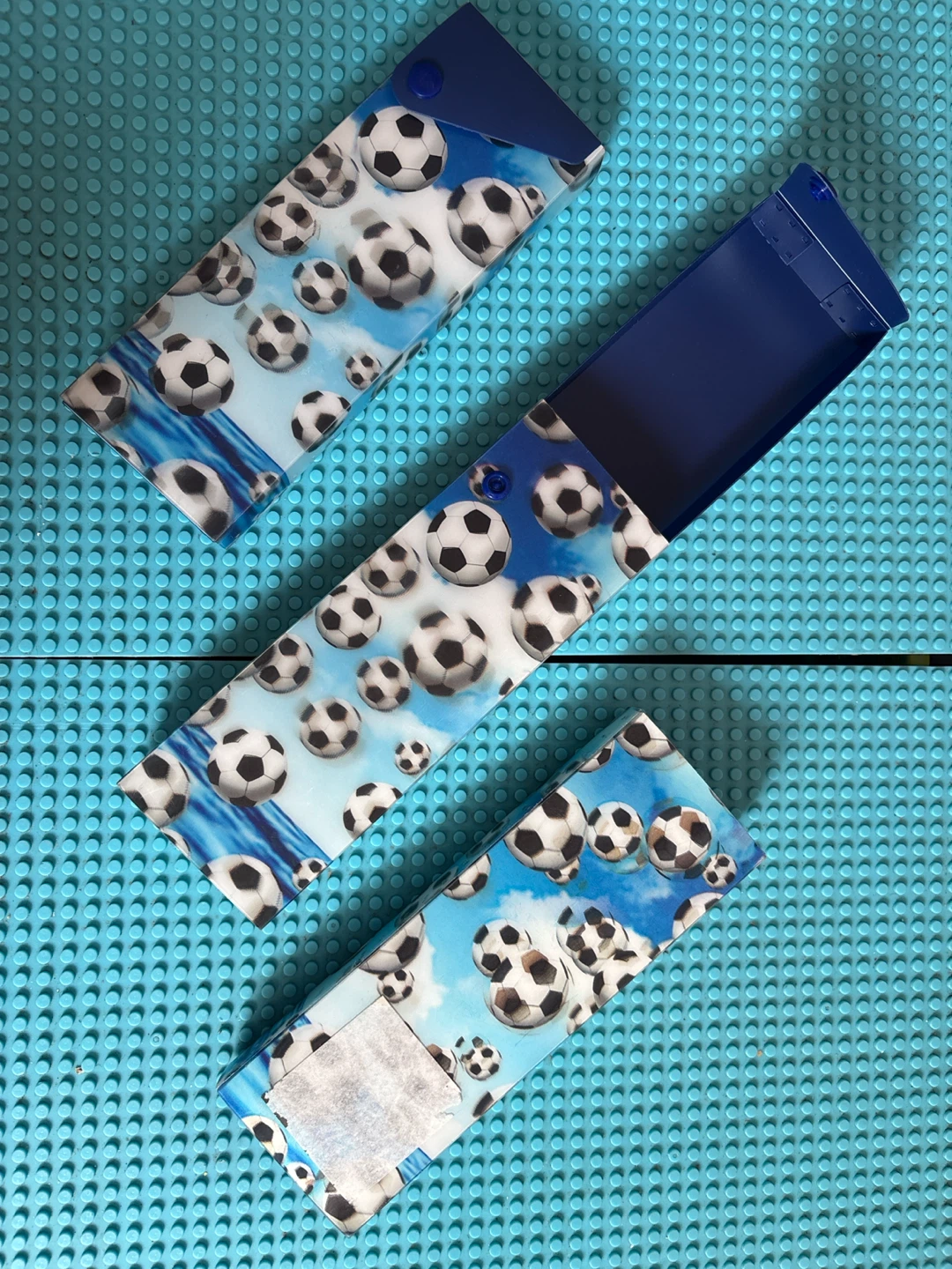 Pencil Case with shifting Soccer Ball Design