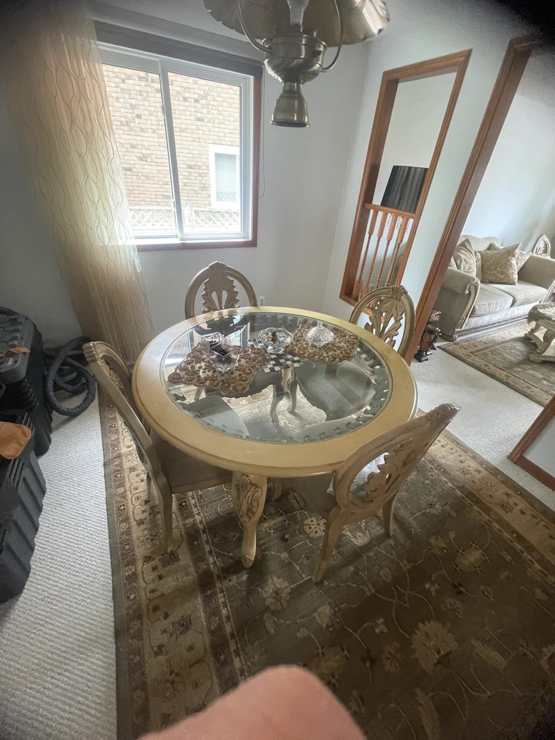 Round Dining Table with 6 Chairs from Ashley - photo 2