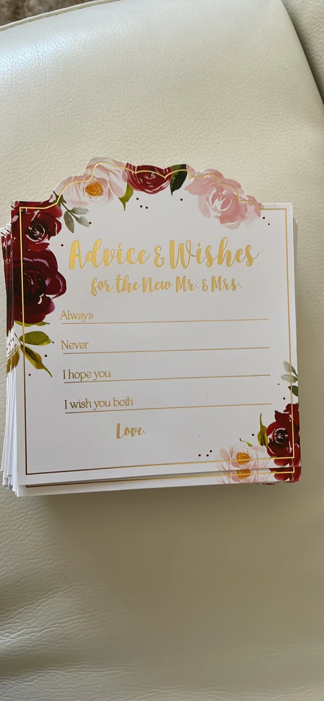 Advice cards wedding