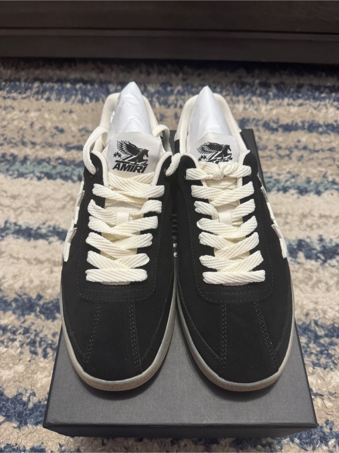 Amiri Black Suede Star Sneakers US 9 - photo 2
