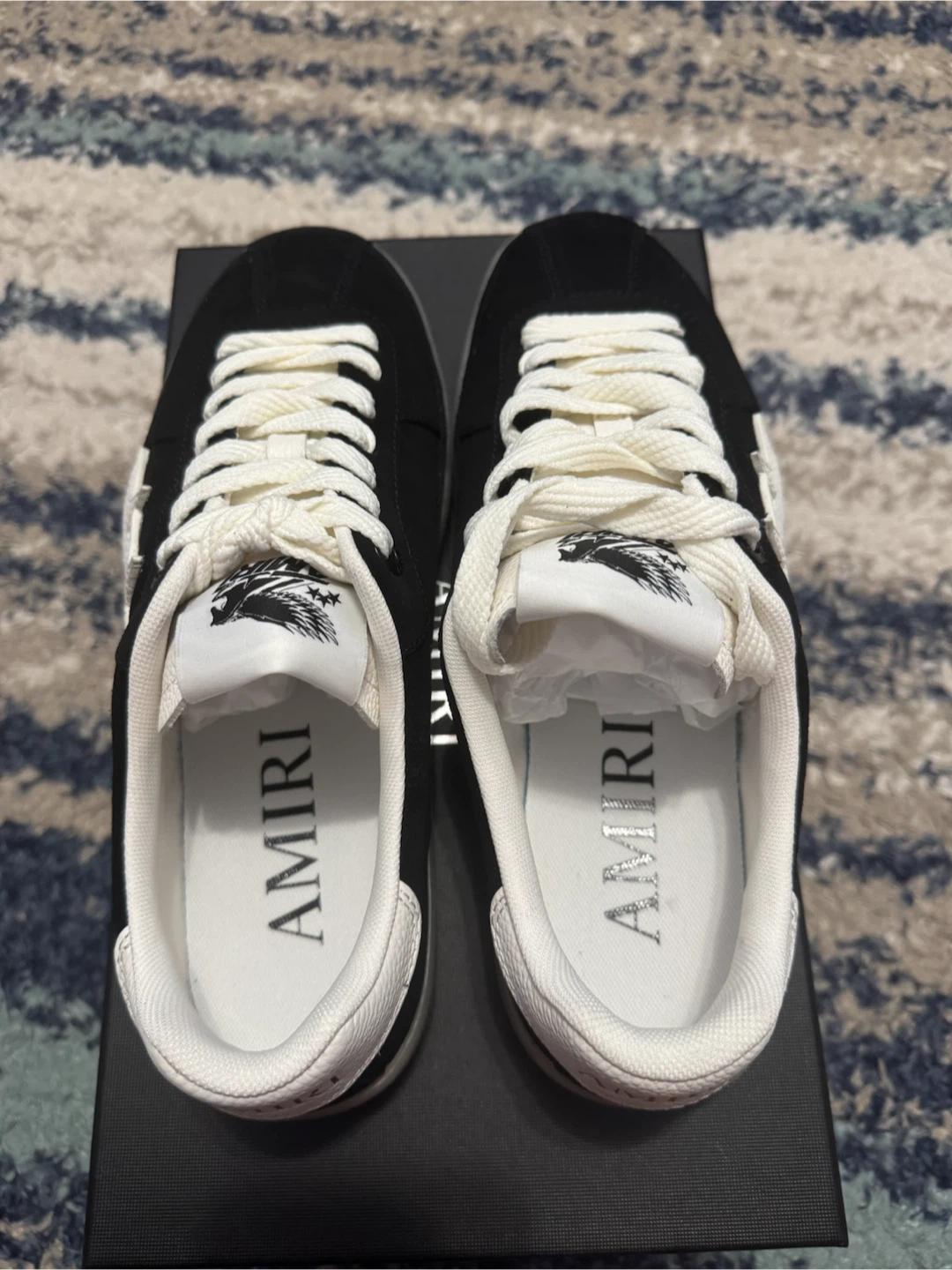 Amiri Black Suede Star Sneakers US 9 - photo 3