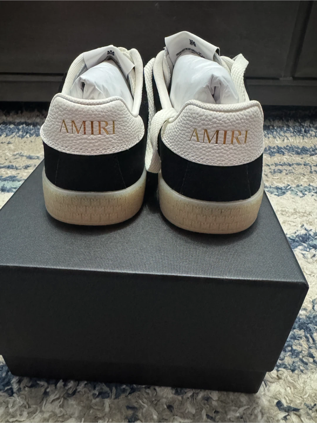 Amiri Black Suede Star Sneakers US 9 - photo 5