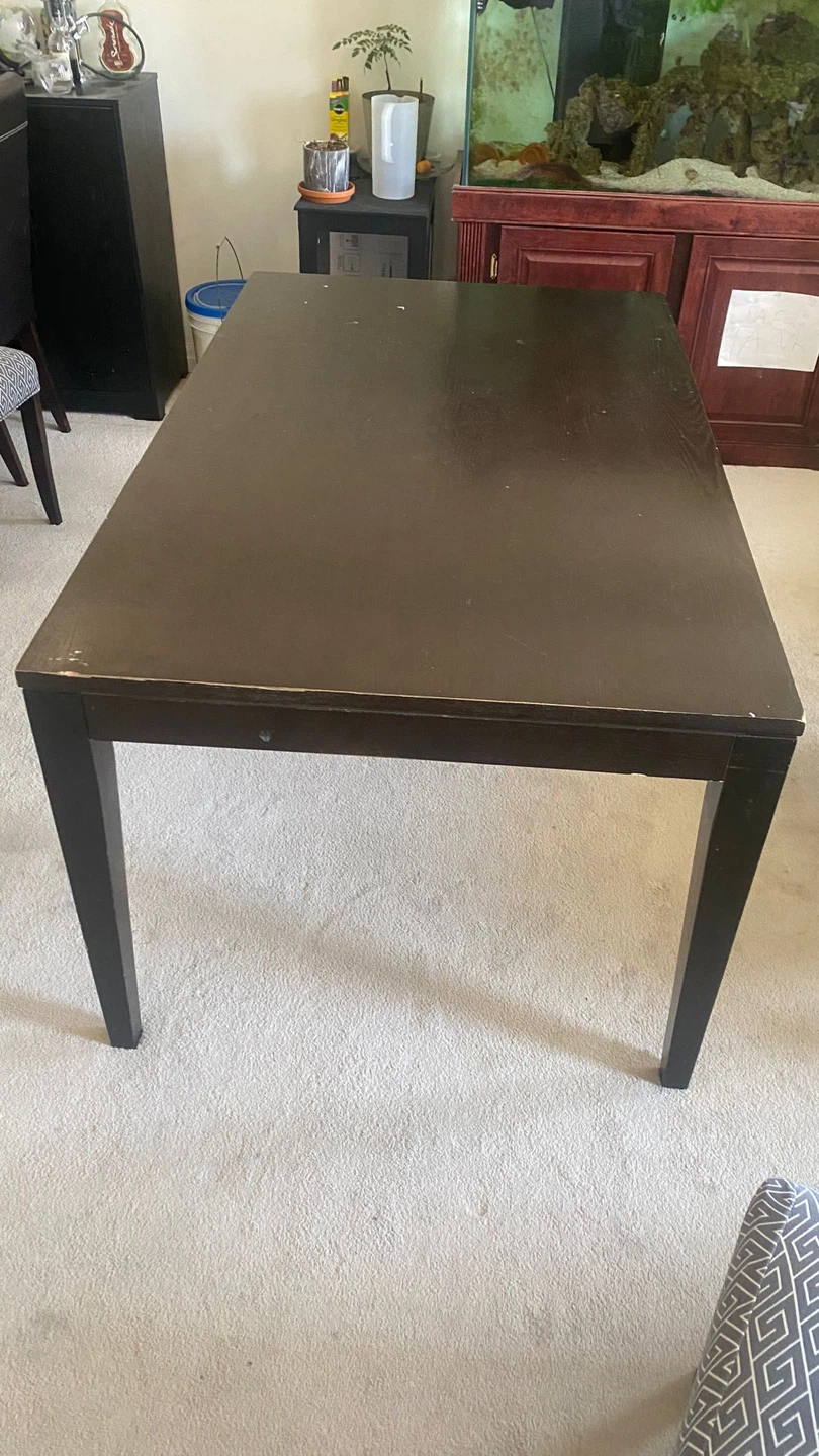 Solid wood dining table with 4 chairs - photo 3
