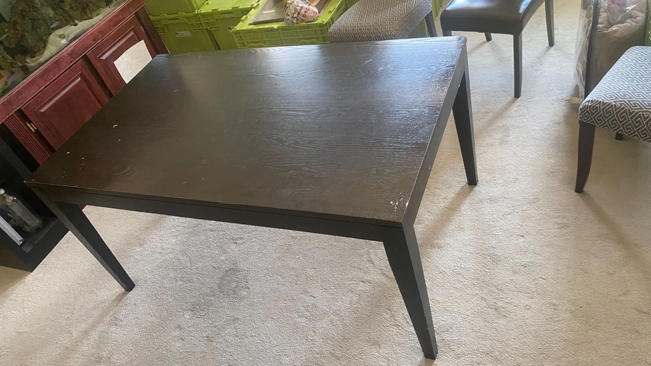 Solid wood dining table with 4 chairs - photo 4