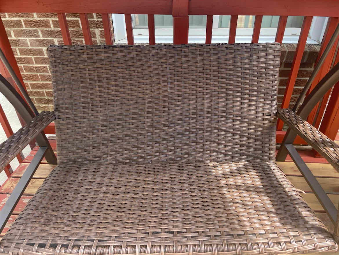 Wicker Swing Chair with Canopy - photo 2