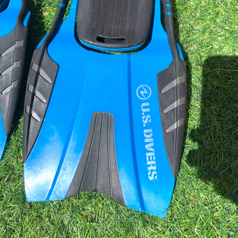 U.S. Divers Blue Snorkel Fins with Mesh Bag - photo 2