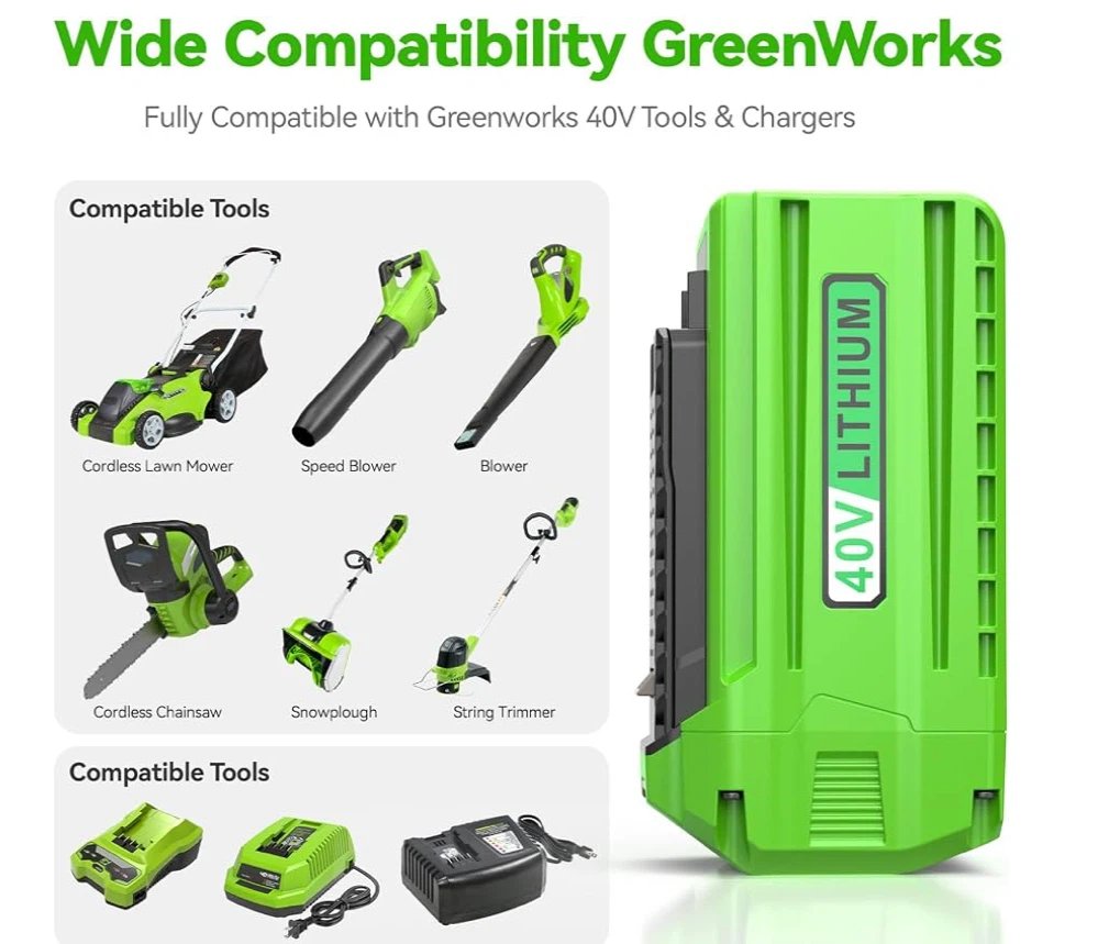 Greenworks 40V Lithium-ion Battery 6000mAh - photo 2