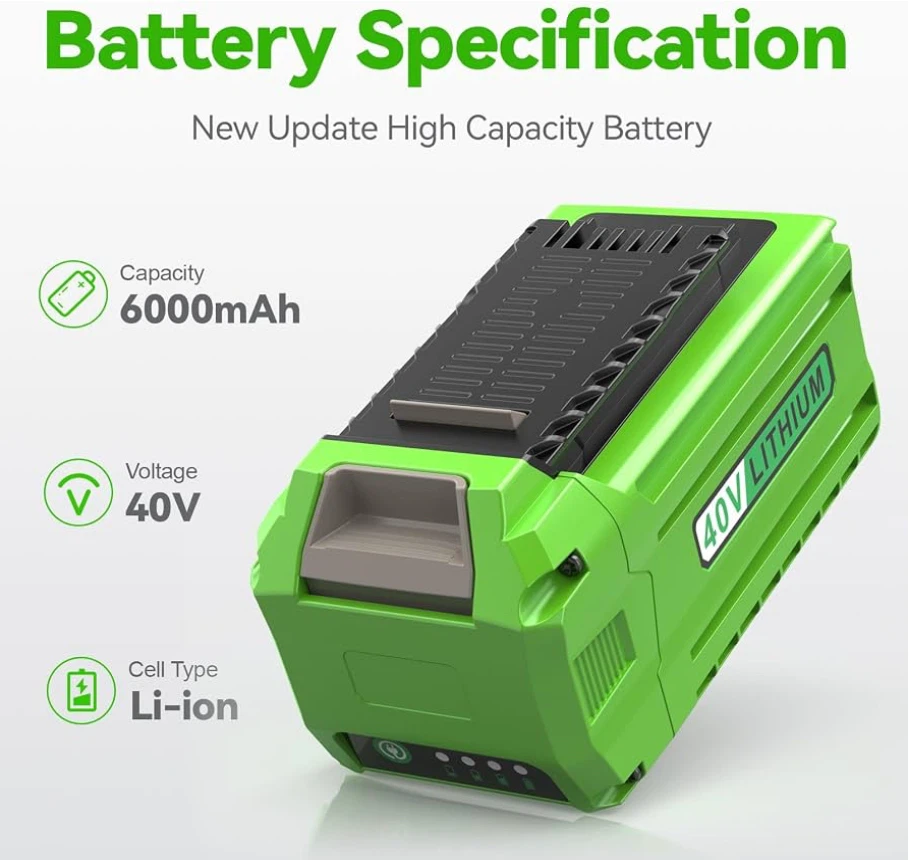 Greenworks 40V Lithium-ion Battery 6000mAh - photo 3