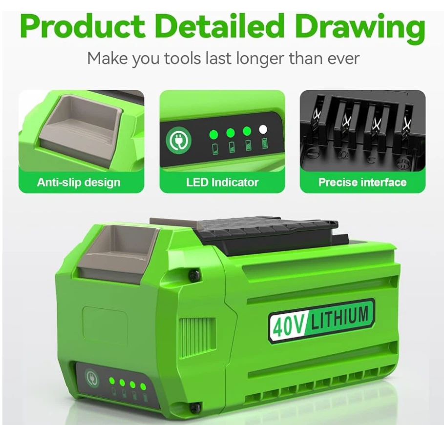 Greenworks 40V Lithium-ion Battery 6000mAh - photo 4