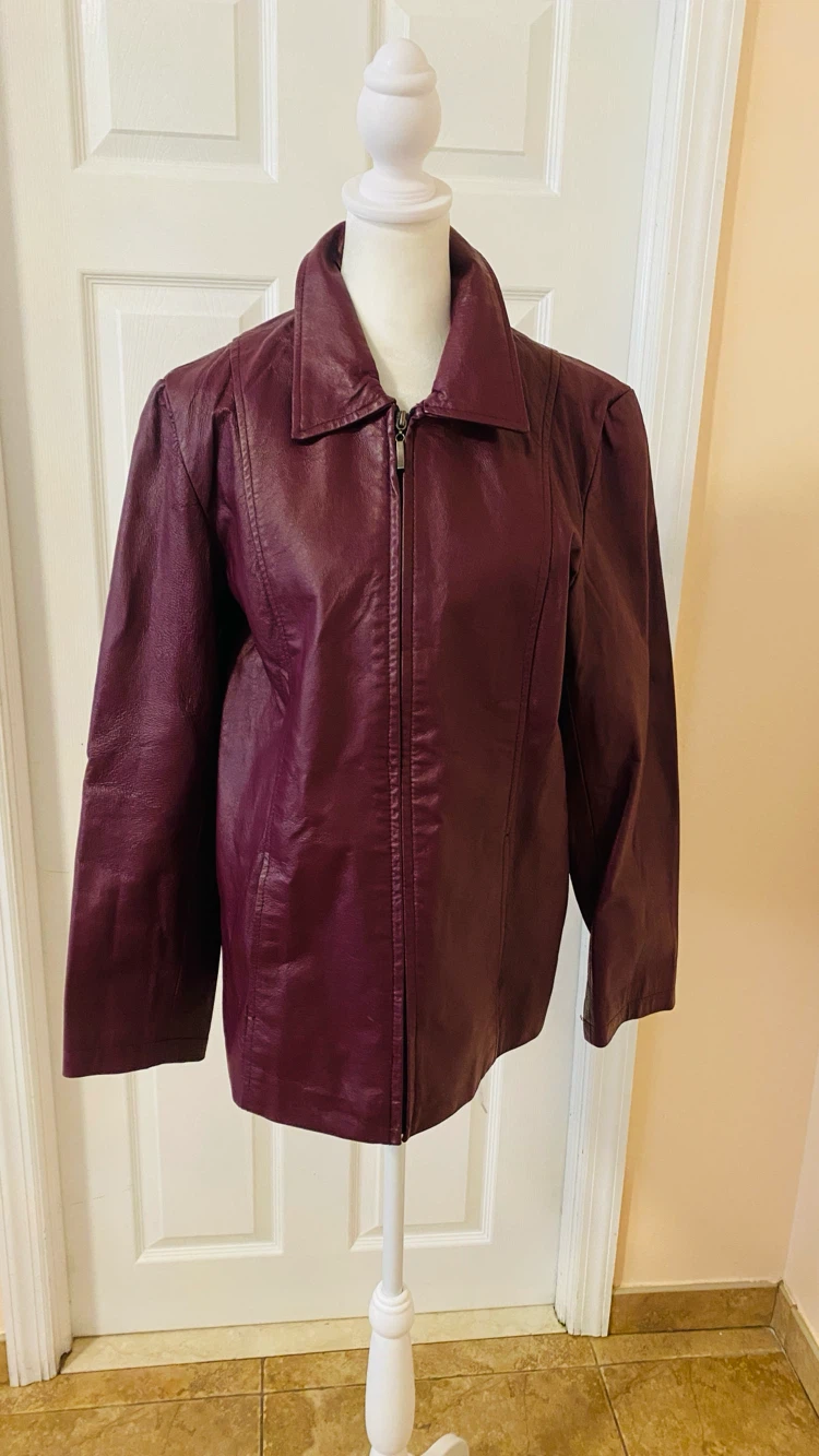 Dialogue size m genuine leather ladies jacket