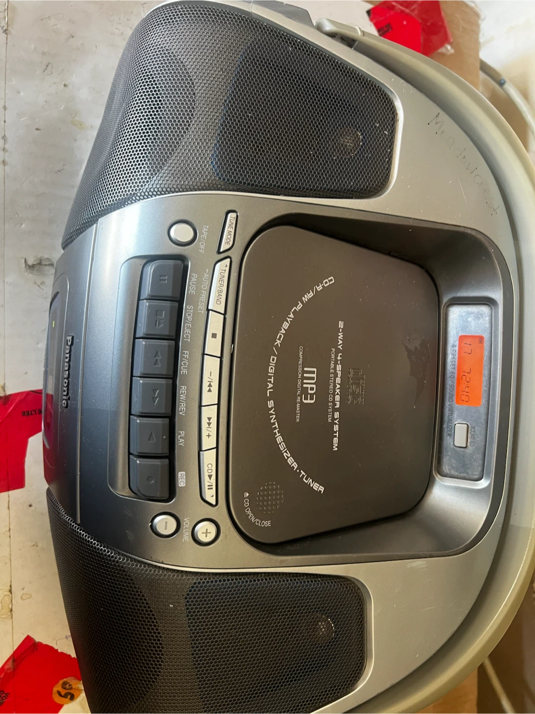Panasonic Portable CD Radio Cassette Boombox MP3 Compatible