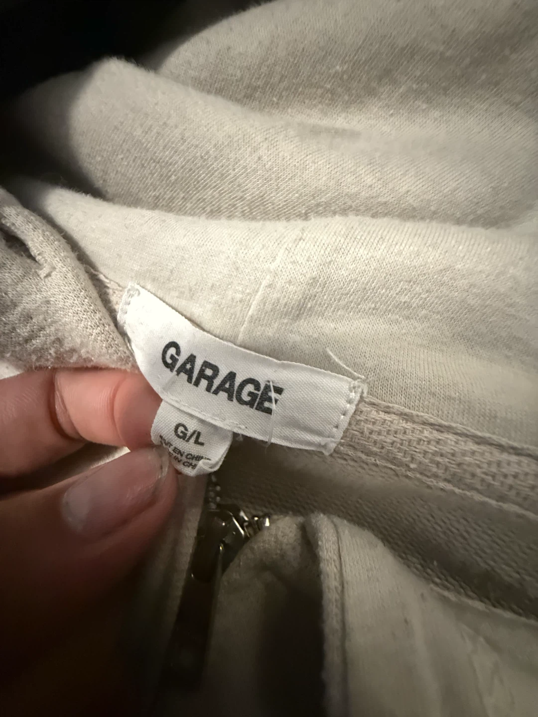 GARAGE Zip-Up Hoodie crop