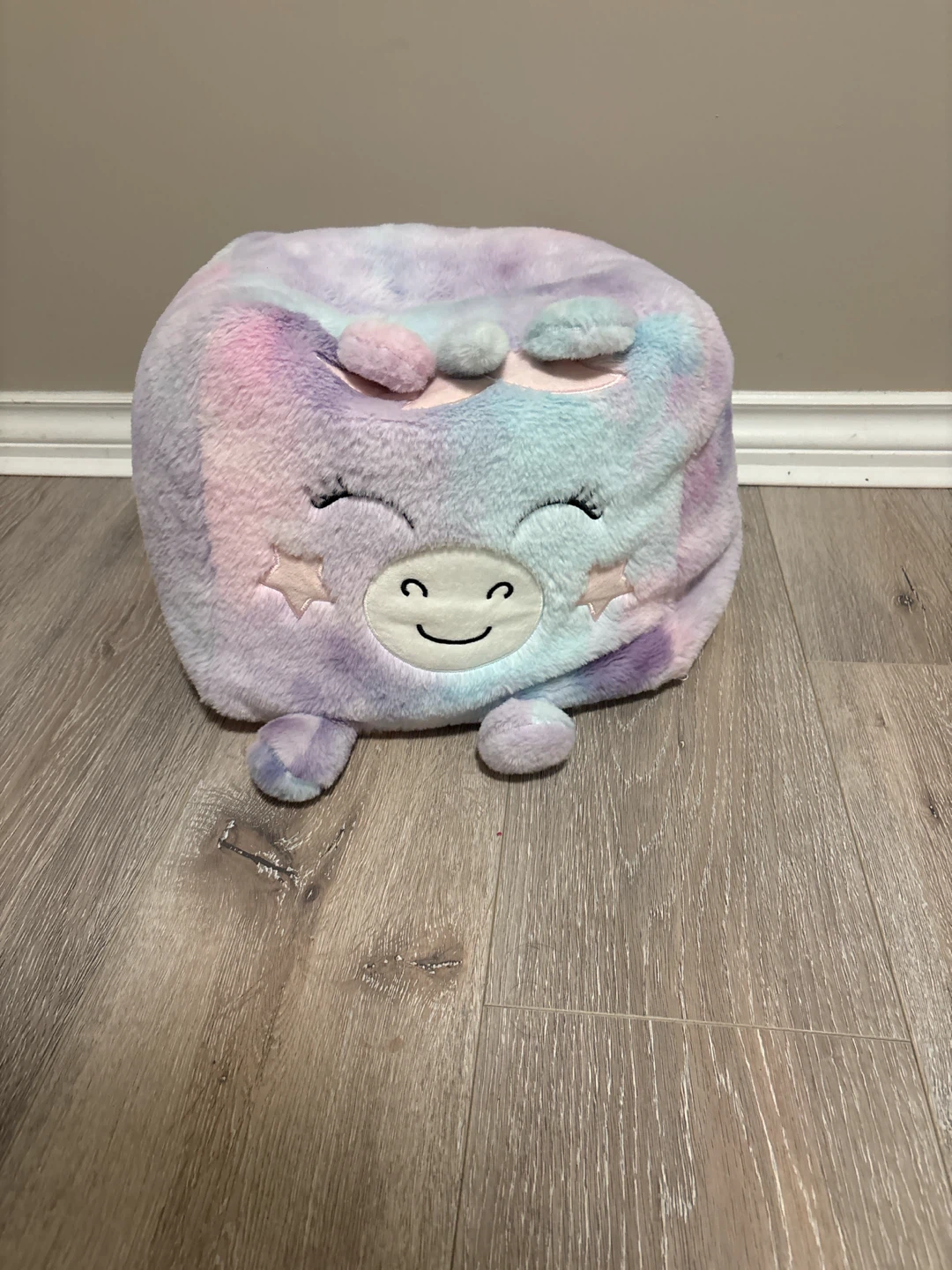 Plush Cube Stuffed Animal Toy - Tie-Dye Unicorn