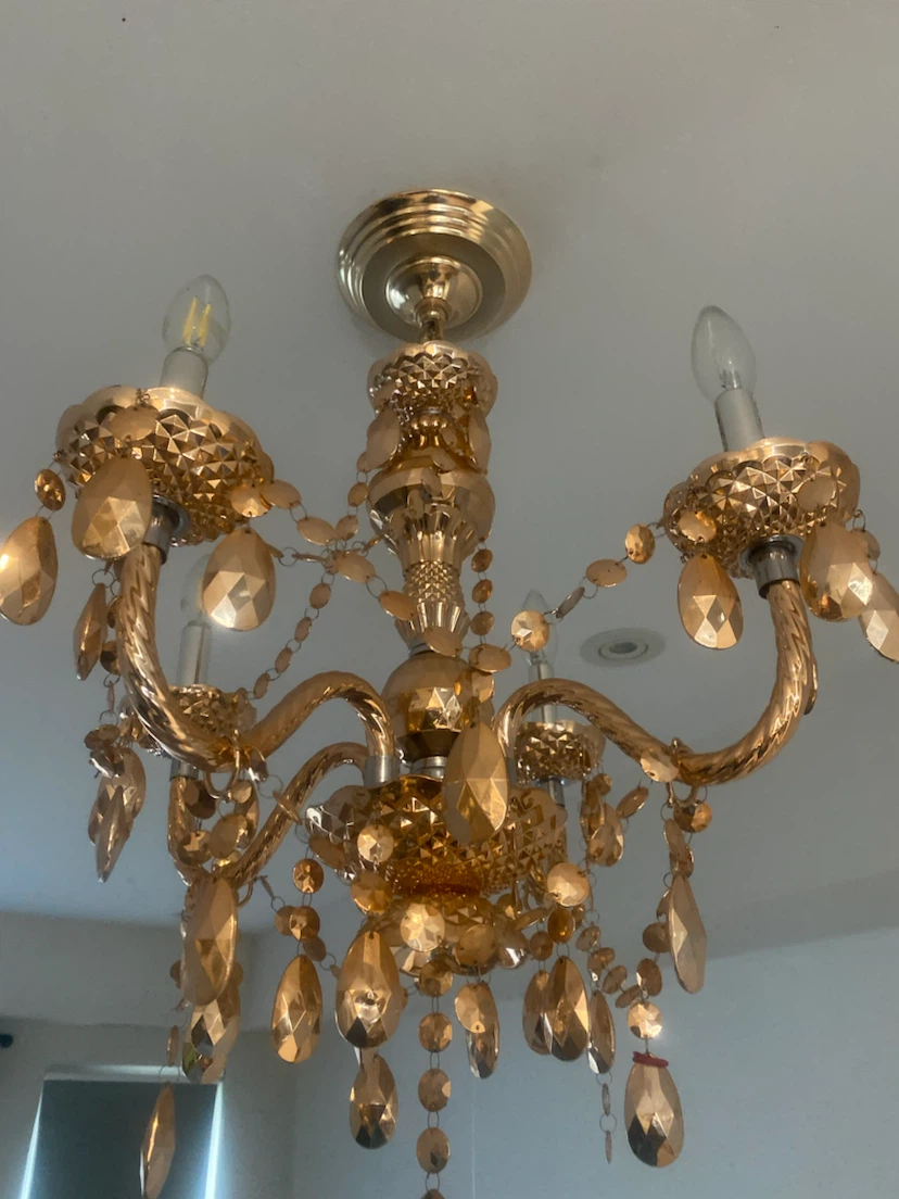 Rose Gold Crystal Chandelier