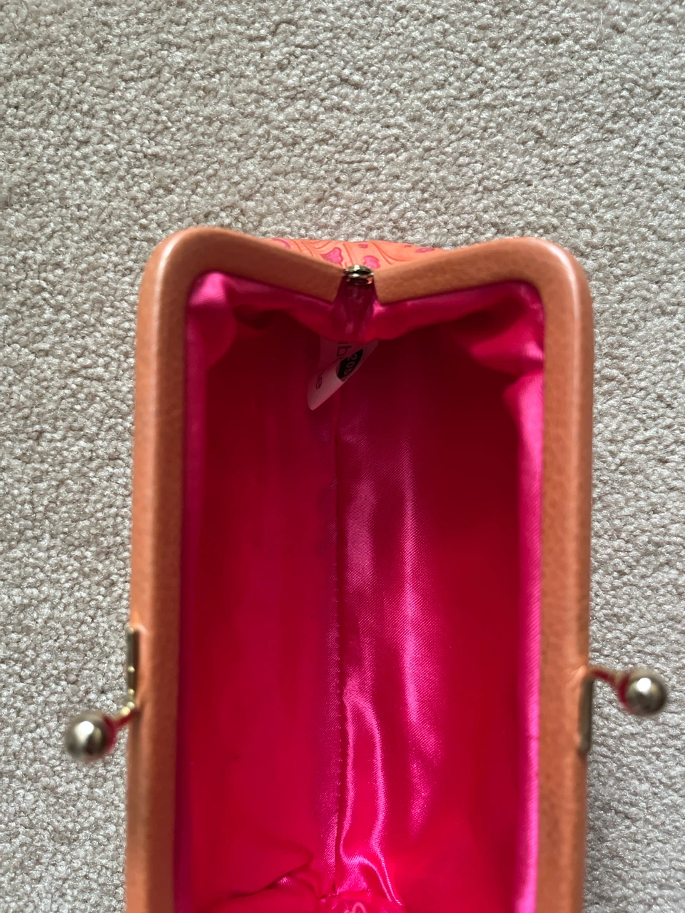 Pink and Orange Beaded Clutch Purse - photo 4