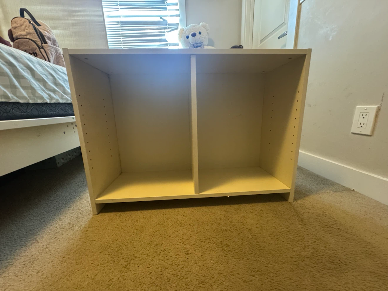 White Cubby Storage Shelf Unit