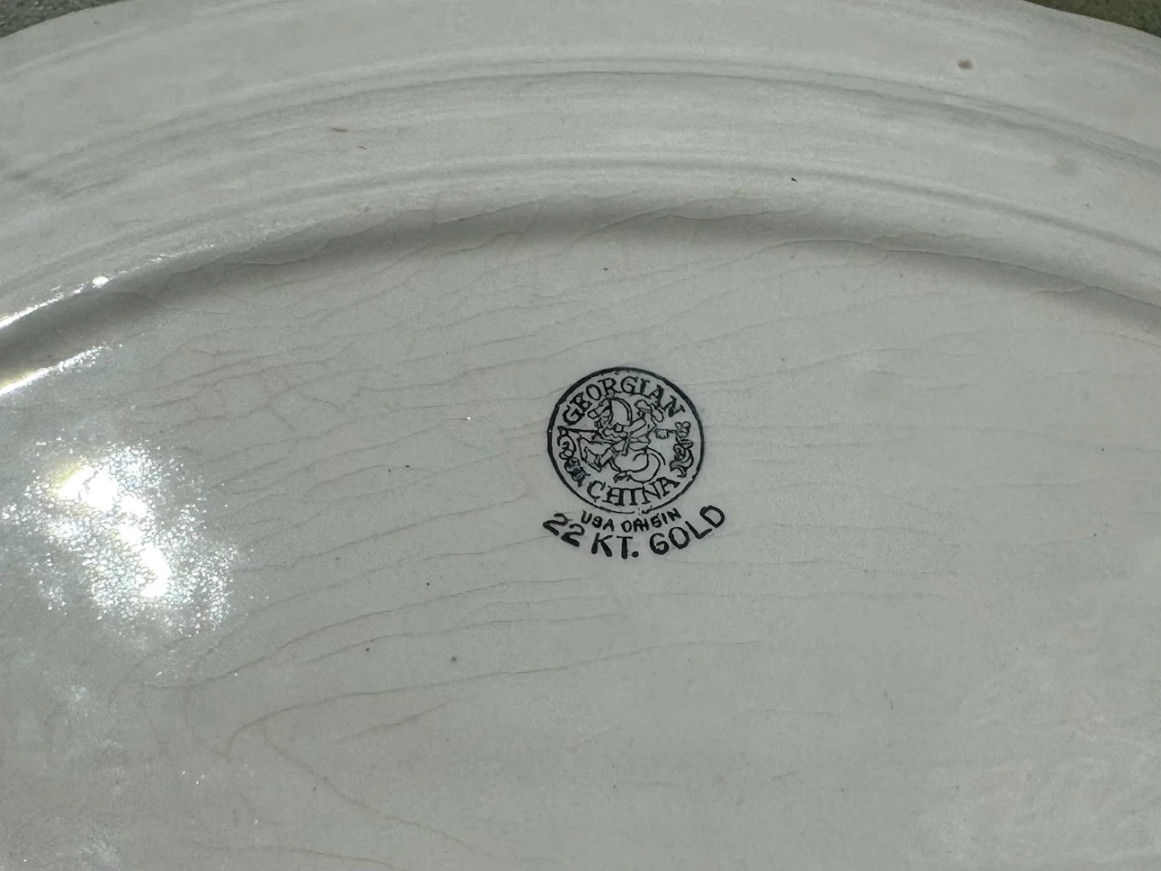 Georgian China Platter with Daisy Design - photo 2