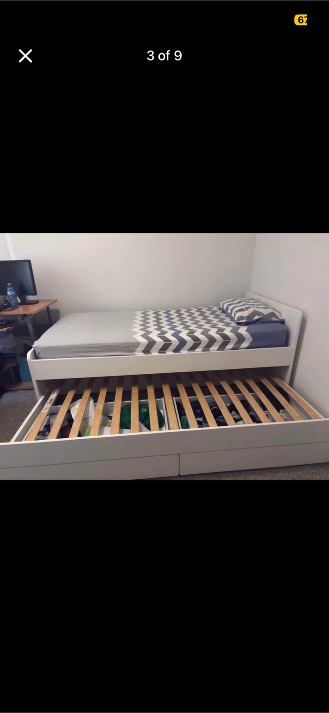 IKEA SLAKT Twin bed, pull out bed, drawers - Twin Trundle - photo 4