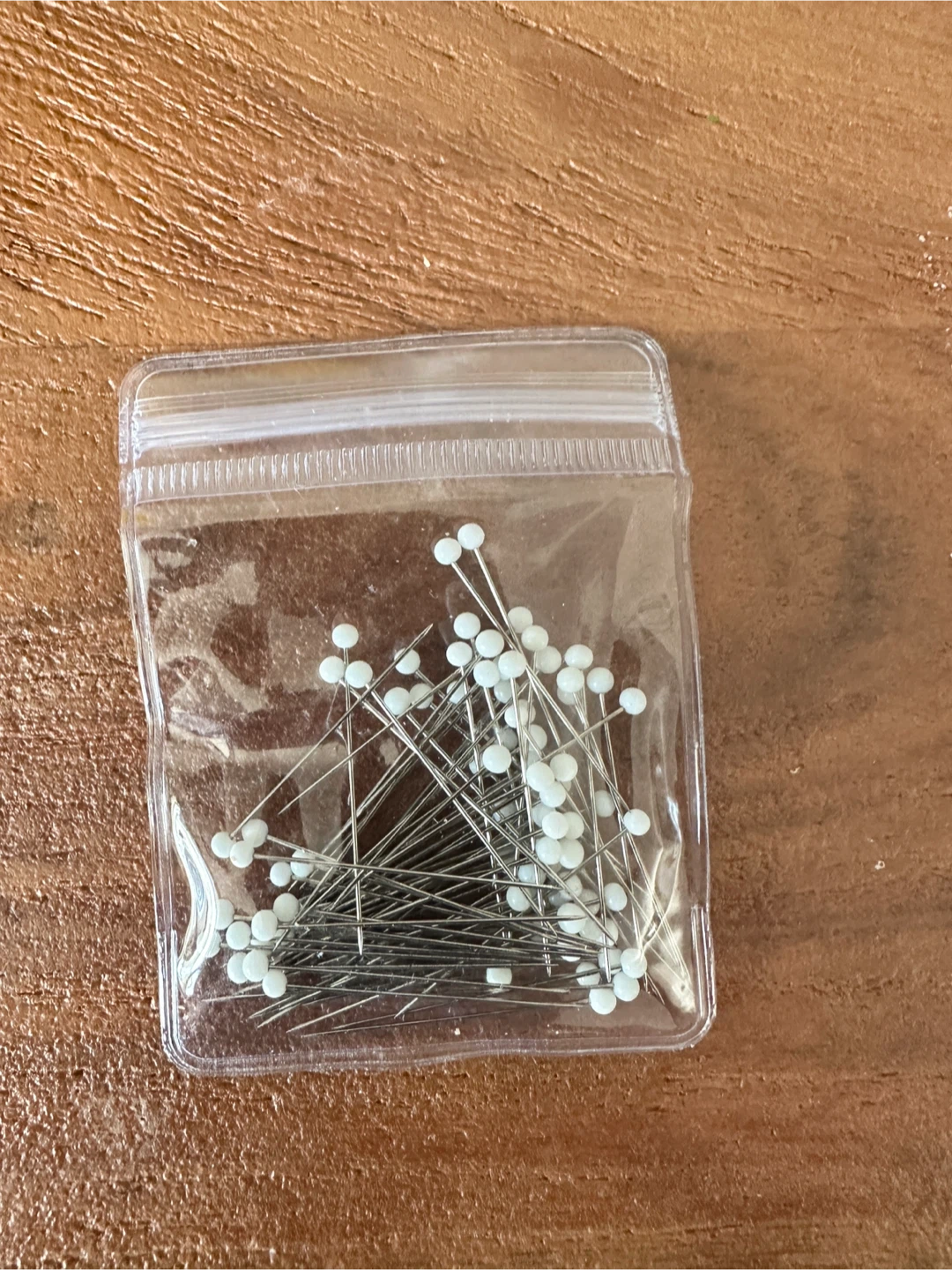 Sewing Pins with White Heads