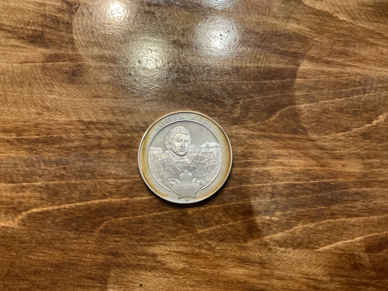 Rare Louis Riel History of Canada 1869 Commemorative Medallion - photo 3