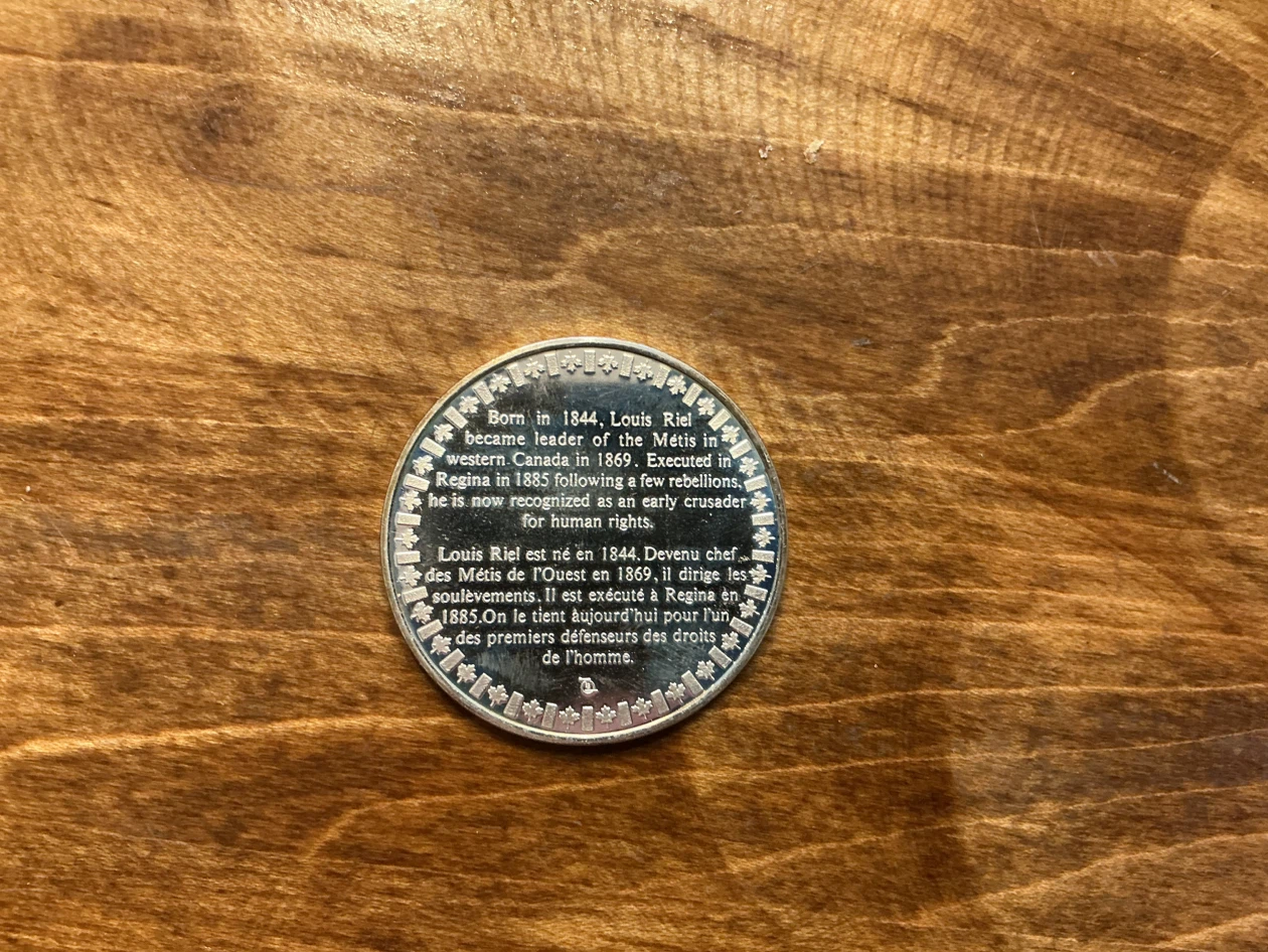 Rare Louis Riel History of Canada 1869 Commemorative Medallion - photo 4