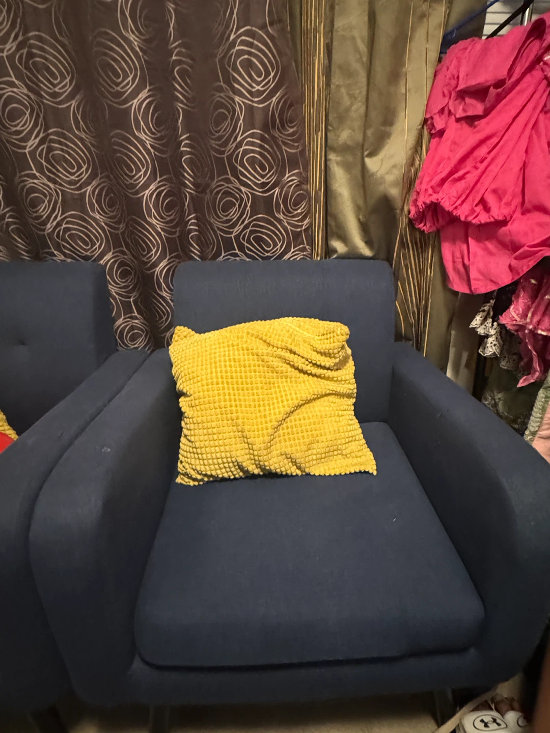 Navy Blue Accent Chair - photo 2