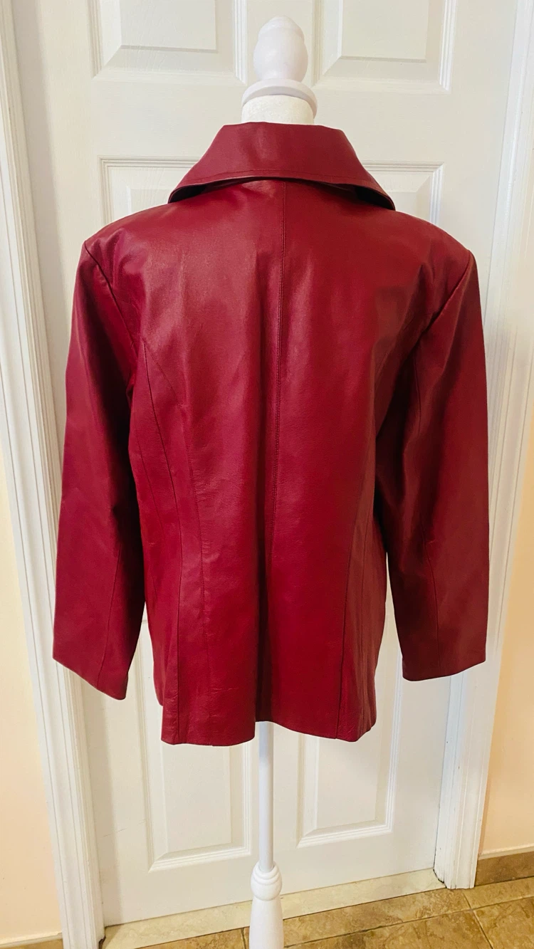 Ladies east 5th genuine leather jacket size large - photo 2