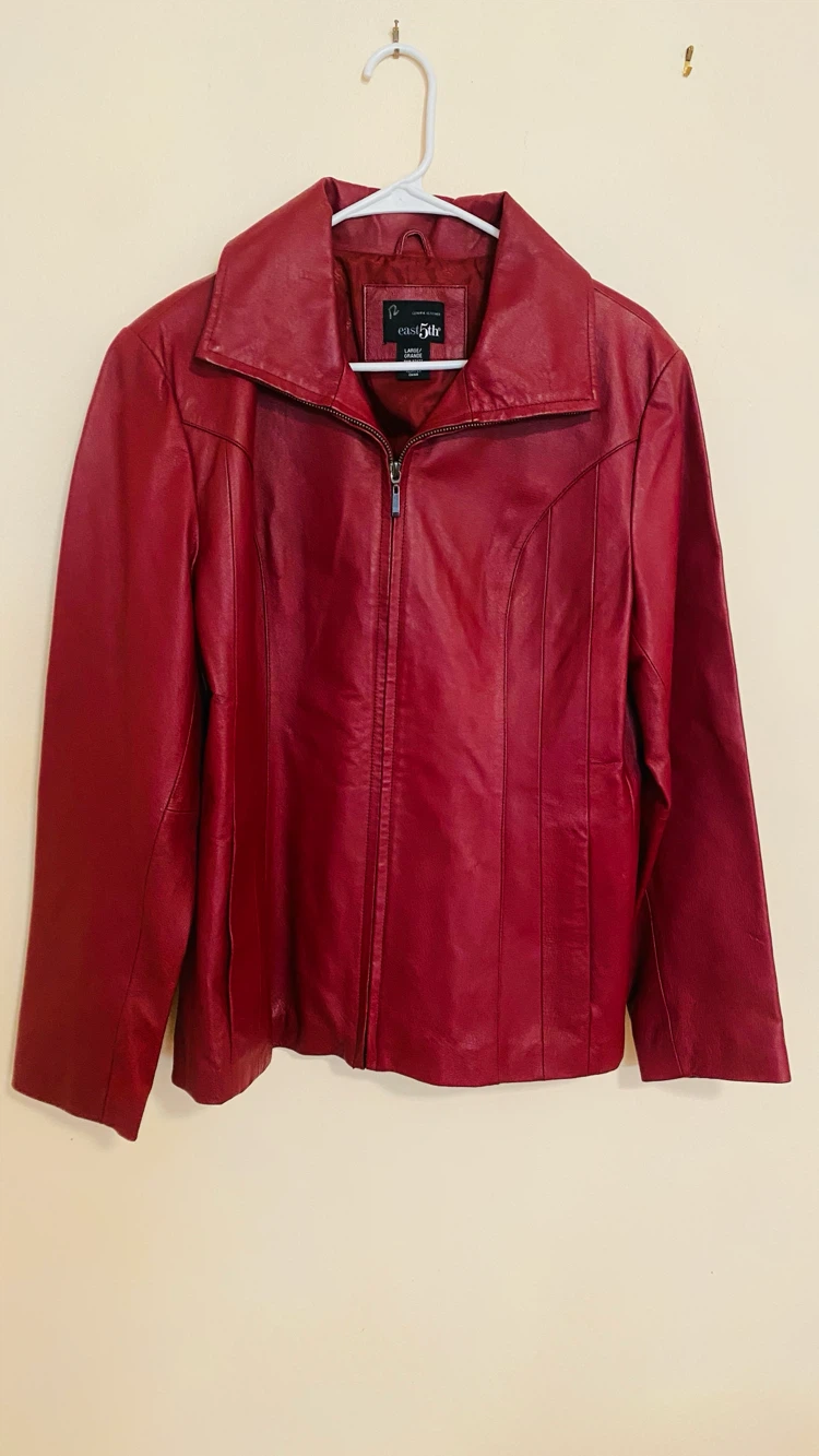 Ladies east 5th genuine leather jacket size large - photo 3