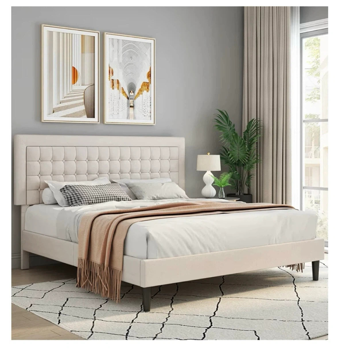 Zinus 12 Inch Mattress + HIFIT Bed Frame Queen Size