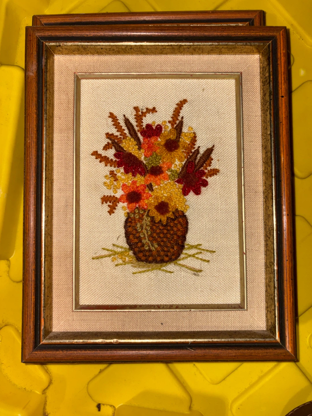 Framed Embroidery Art - Floral Arrangement - photo 3