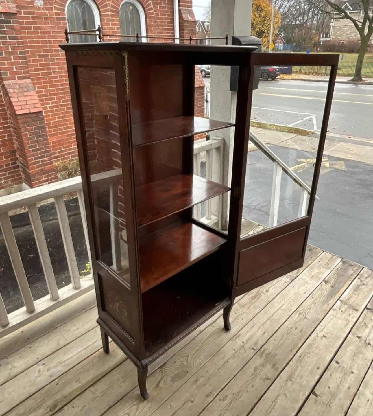 Antique Display Cabinet with Glass Doors - photo 5