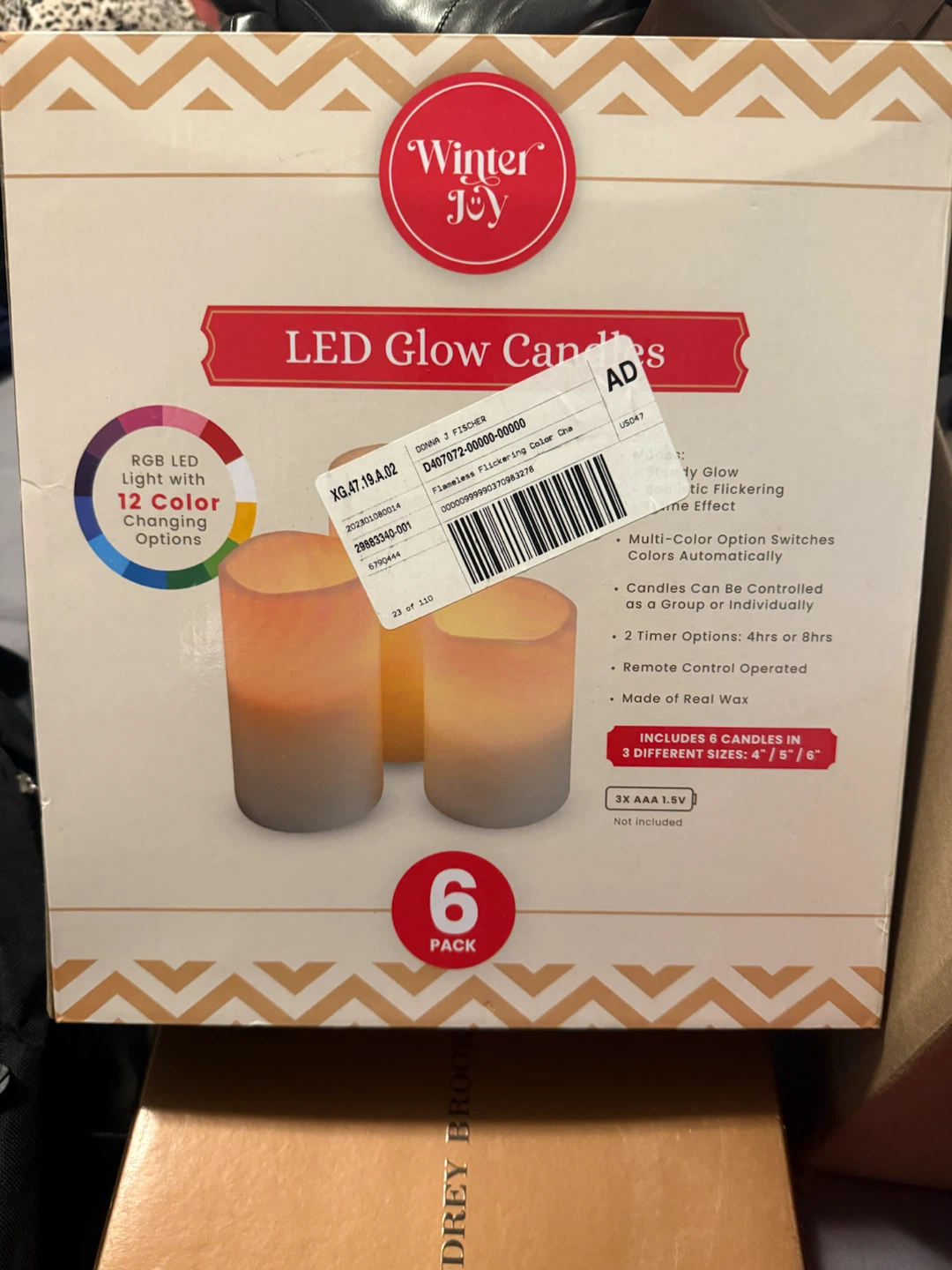 Winter Joy LED Glow Candles - 6 Pack - photo 2