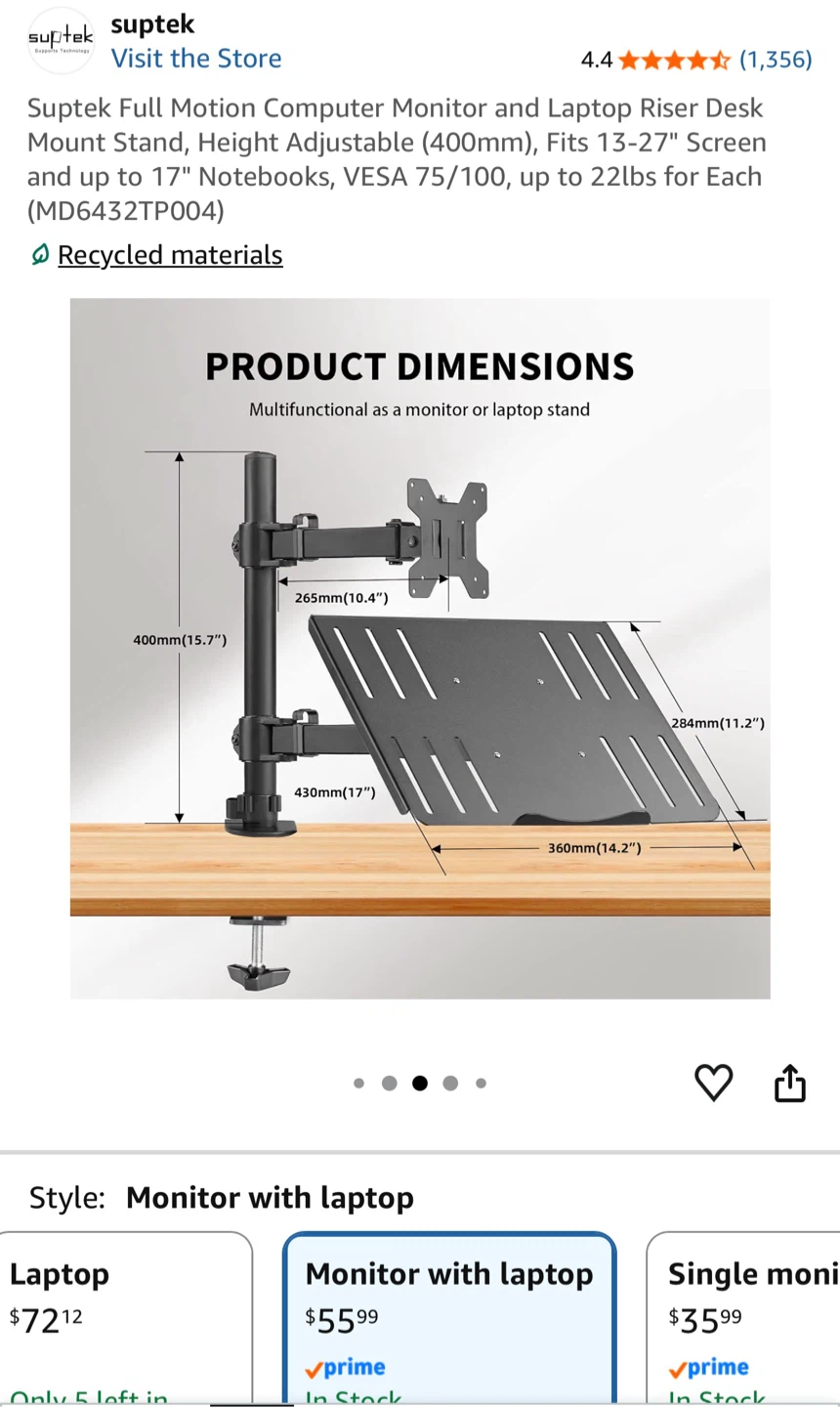 Monitor and Laptop Mount Stand - photo 3