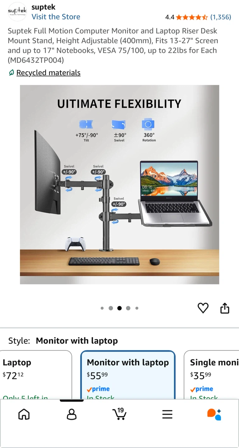 Monitor and Laptop Mount Stand - photo 4