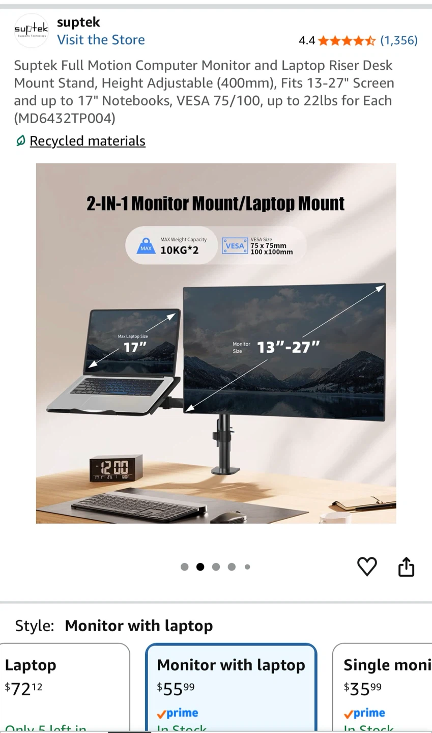 Monitor and Laptop Mount Stand - photo 5