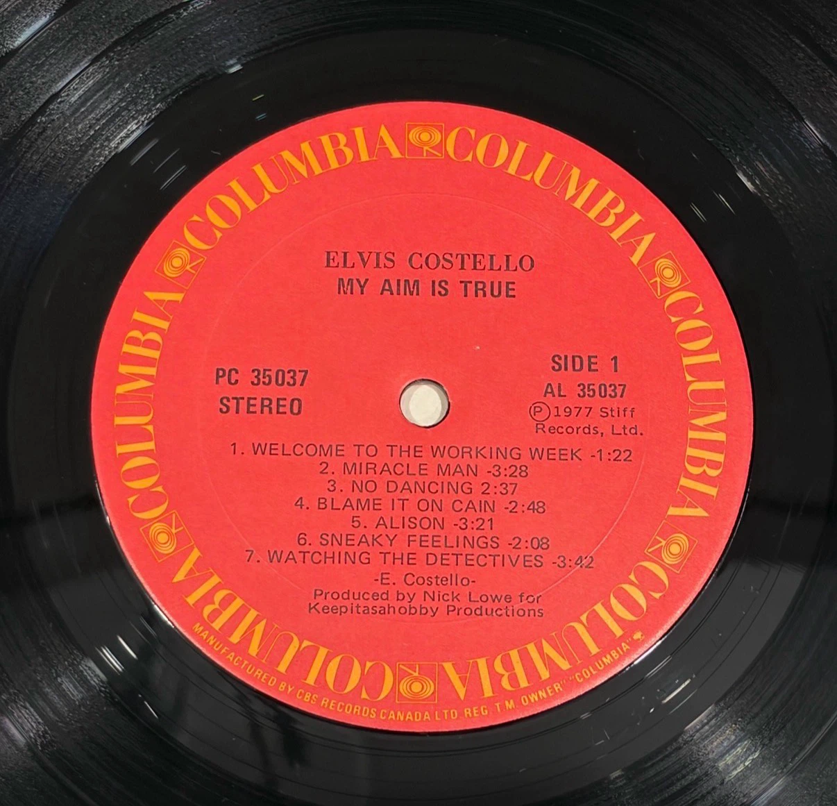 Elvis Costello My Aim Is True LP Original Can Press PC 35037 - photo 5