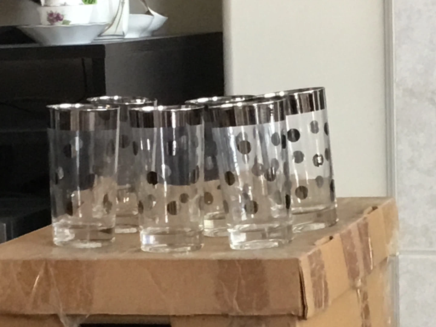 Set of 6 Polka Dot Highball Glasses