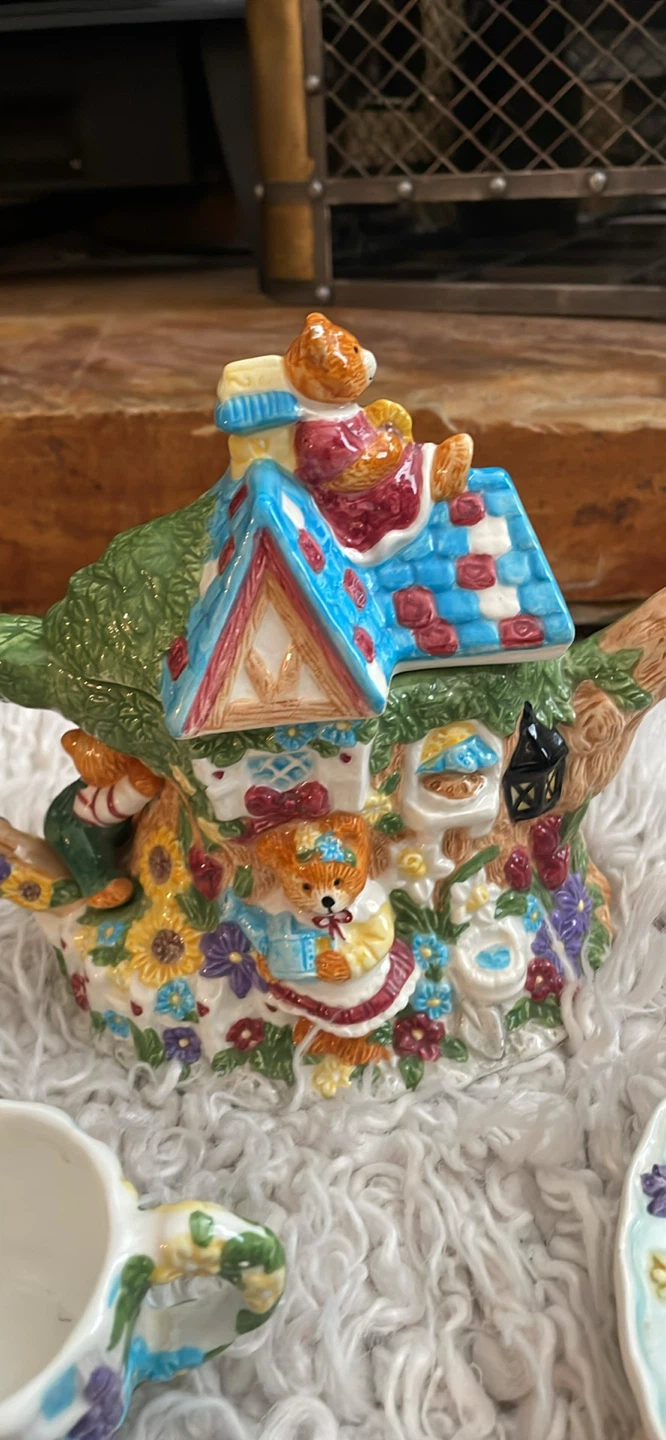 Ceramic Teddy Bear Tea Set - photo 3