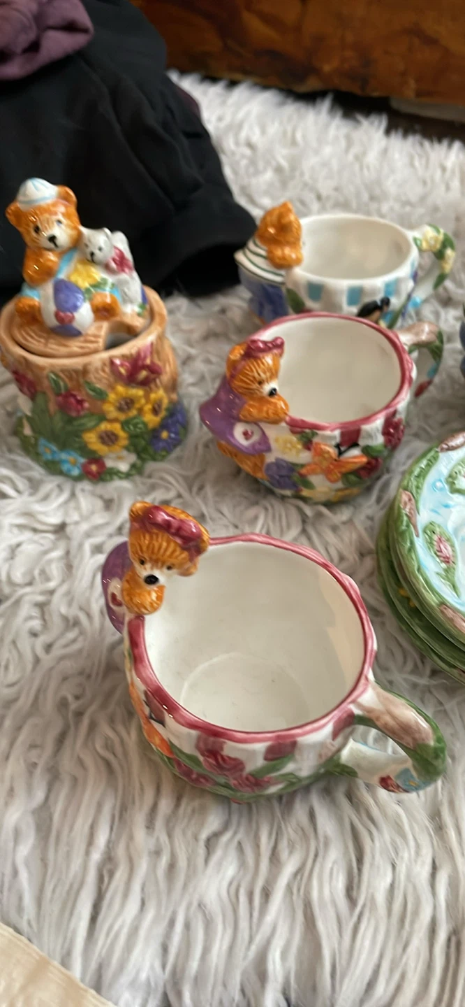 Ceramic Teddy Bear Tea Set - photo 4