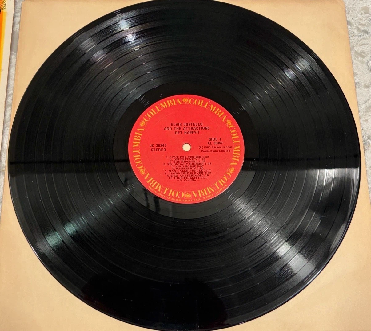 Elvis Costello Get Happy!! Record 1980 Columbia (JC 36347) - photo 3
