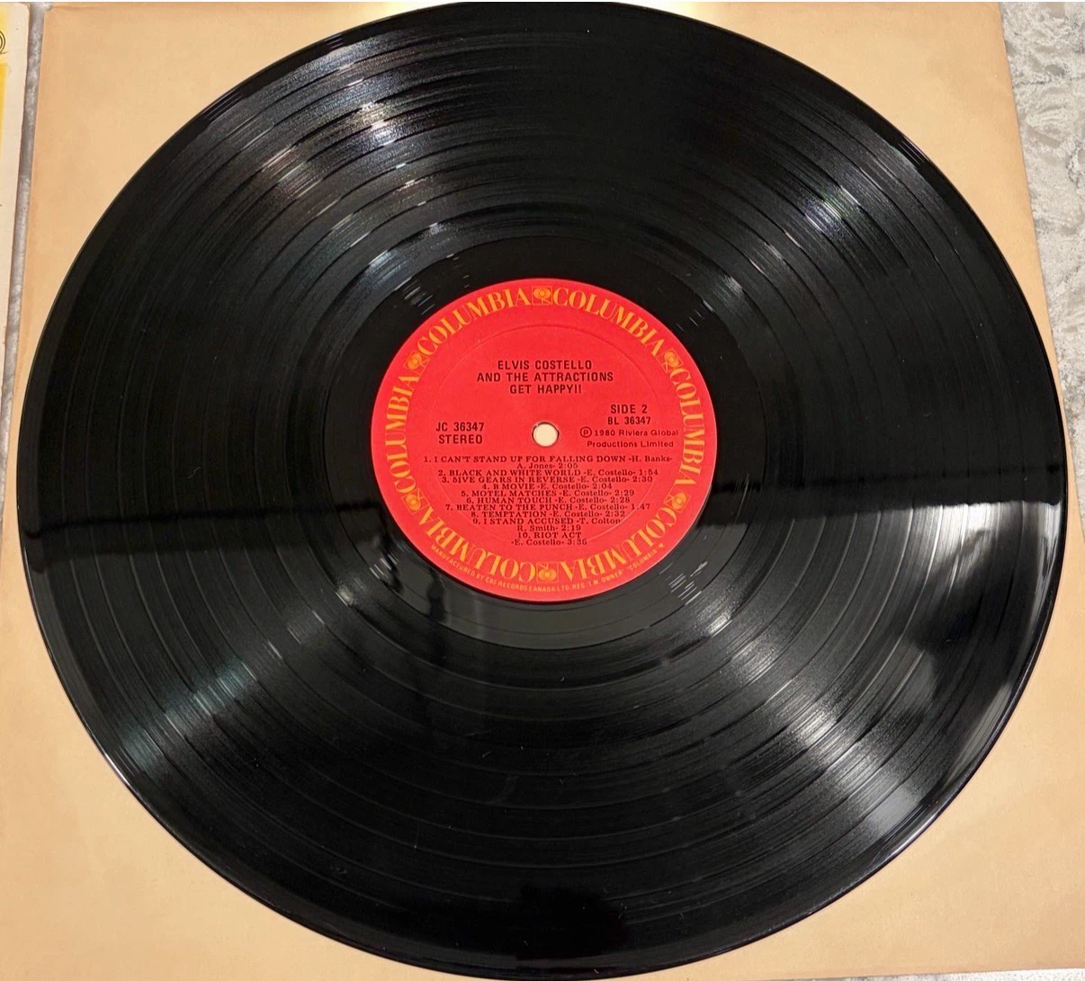 Elvis Costello Get Happy!! Record 1980 Columbia (JC 36347) - photo 4