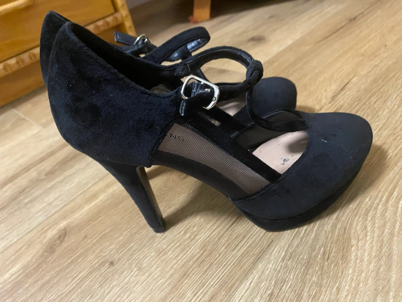 Call It Spring Black High Heel T-Strap Pumps - photo 2