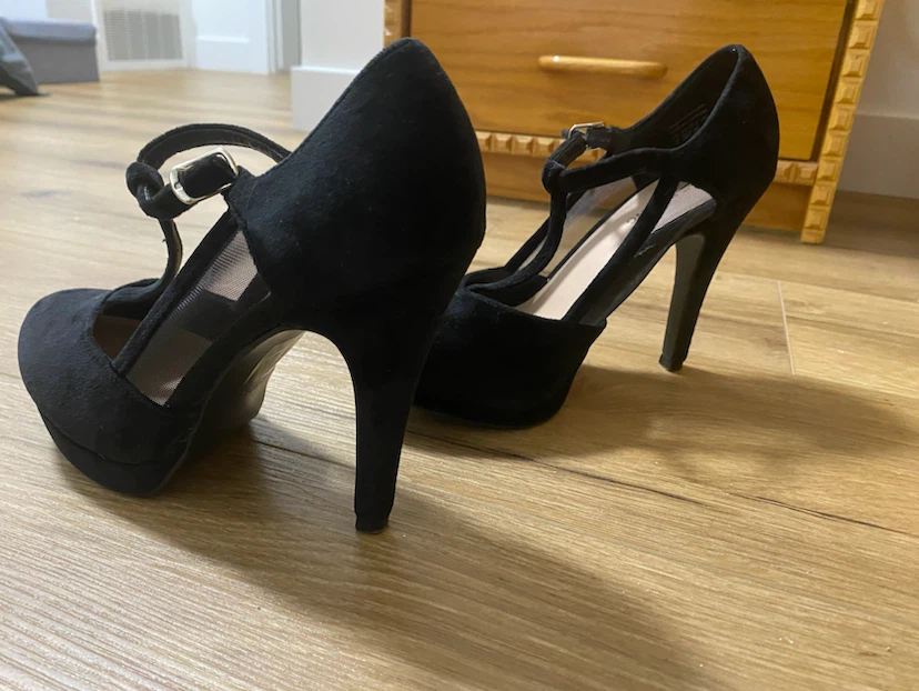 Call It Spring Black High Heel T-Strap Pumps - photo 4