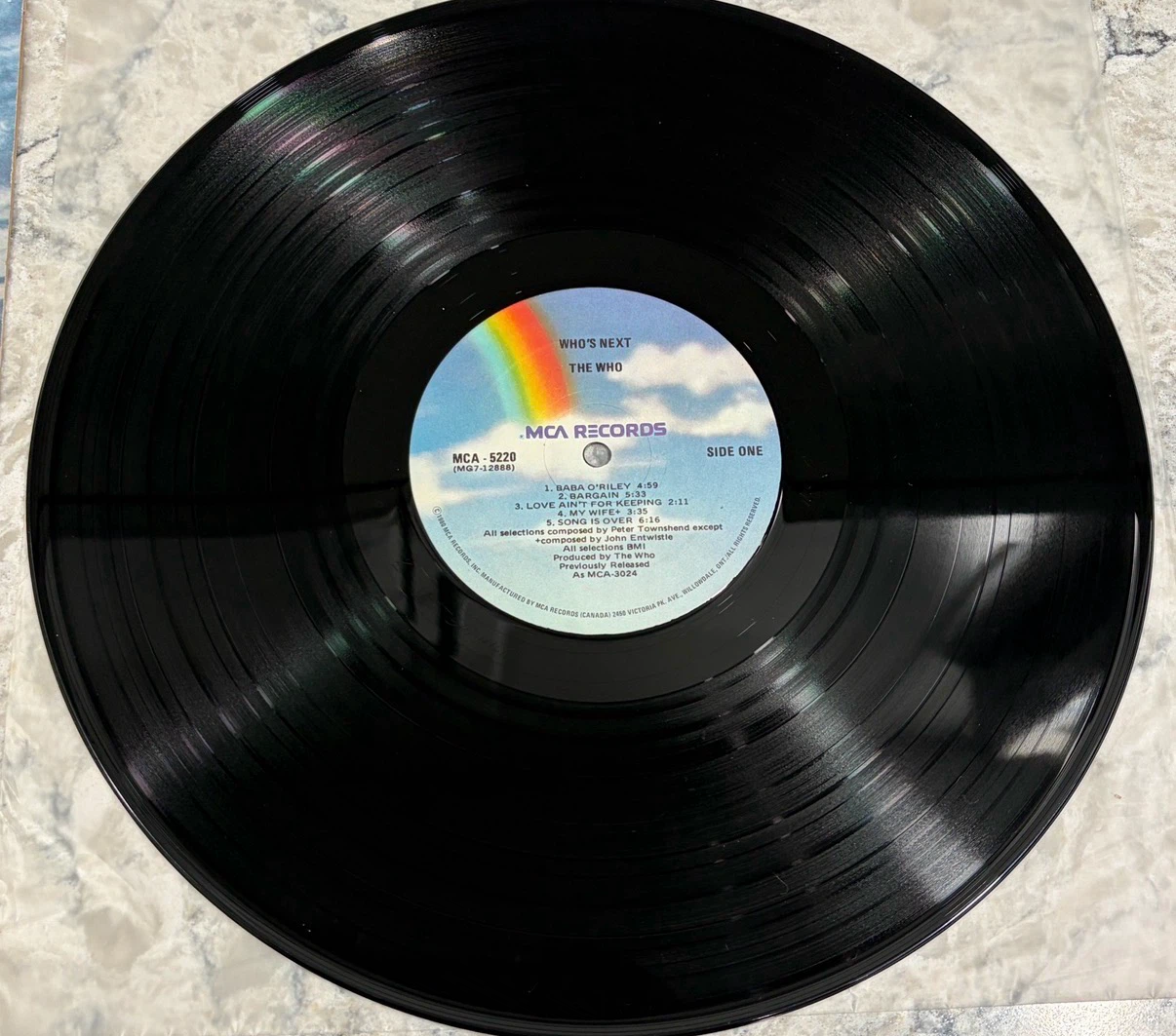 The Who Who’s Next LP | 🇨🇦 Masterphile (MCA-5220)(MG7-12888) - photo 4