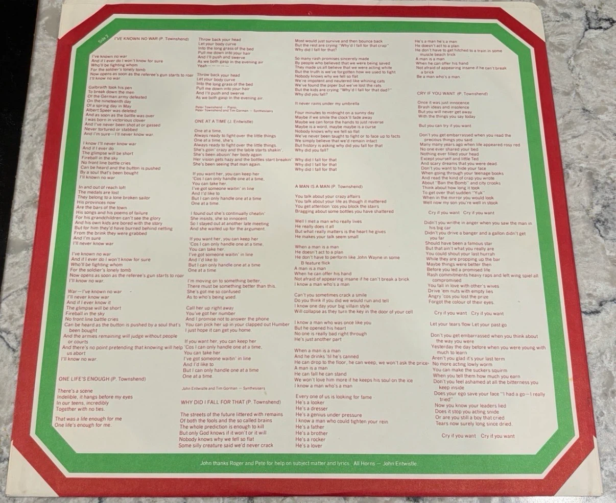 The Who It’s Hard (1982 🇨🇦 Pressing) Record (92 37311 CR) - photo 4